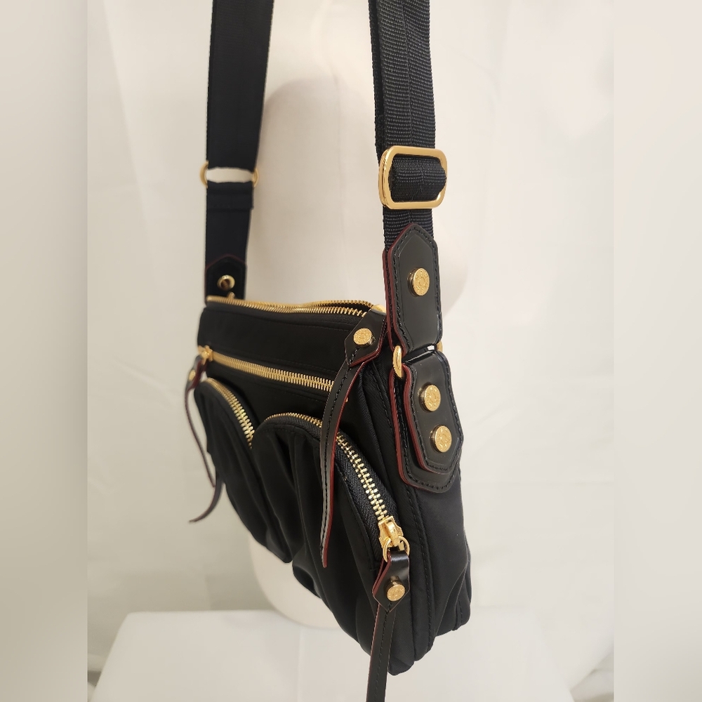 MZ Wallace - Elegant Black Shoulder Bag/Crossbody Bag with Wallet - Picture 5 of 16